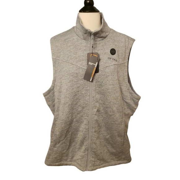 NWT Ororo Heather Grey Full Zip Heated Vest Size 3X - Picture 2 of 6